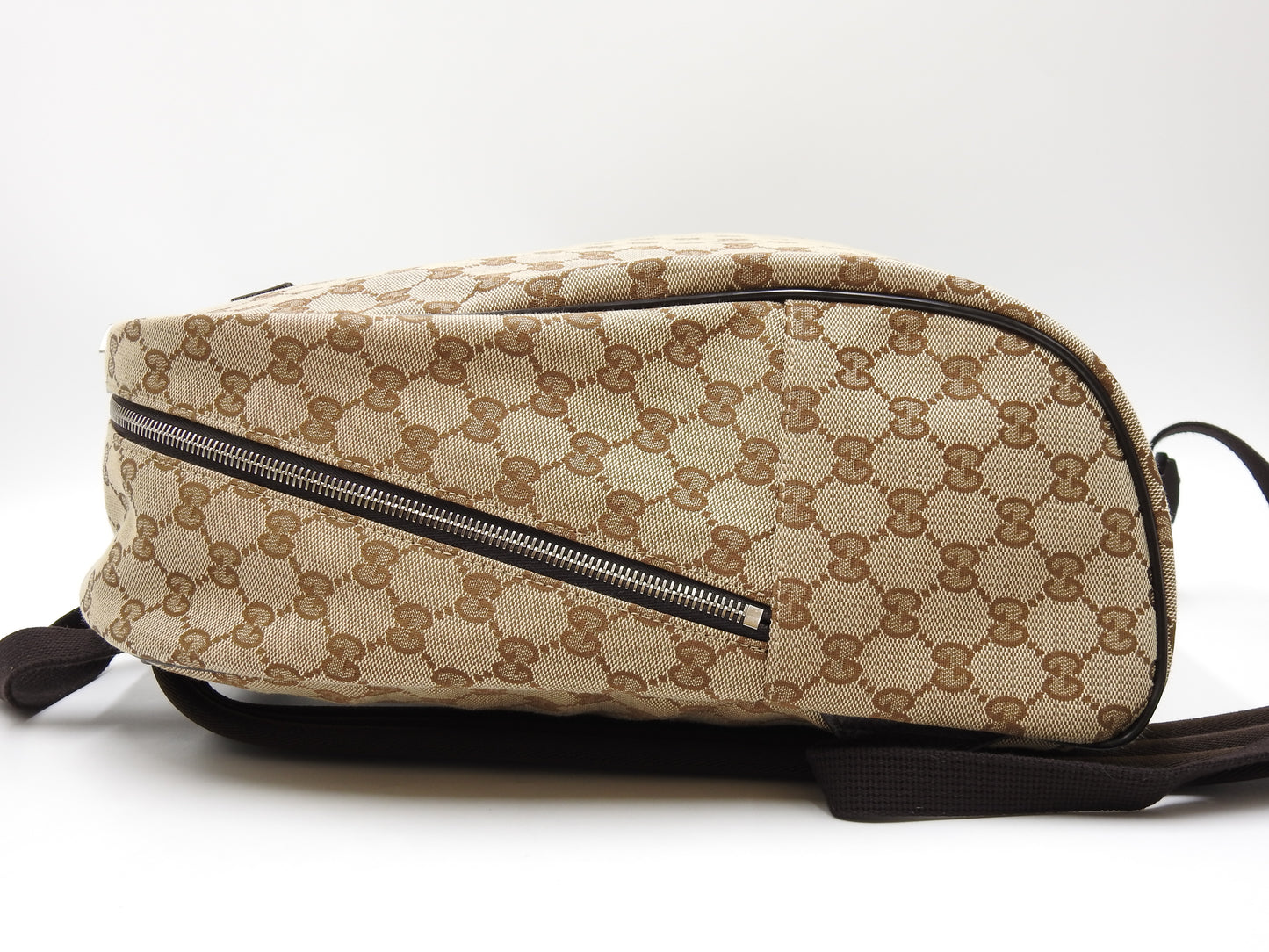 GUCCI Monogram GG Canvas Backpack Bag Beige Brown 449906 Outlet