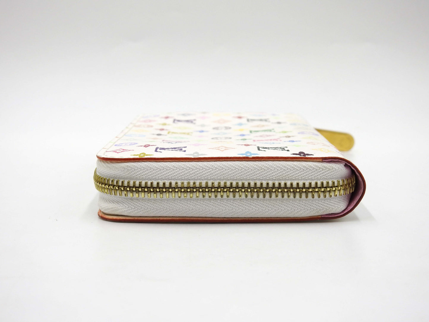 LOUIS VUITTON Monogram Multicolor Zip Around Long Wallet White M60241