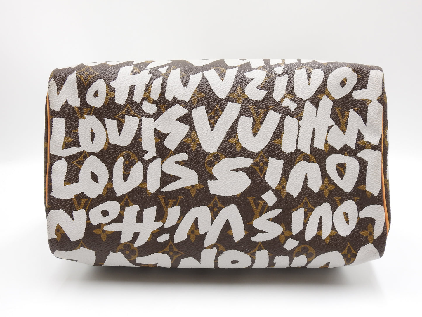 LOUIS VUITTON Monogram Graffiti Speedy 30 Hand Bag Boston Bag White M92195