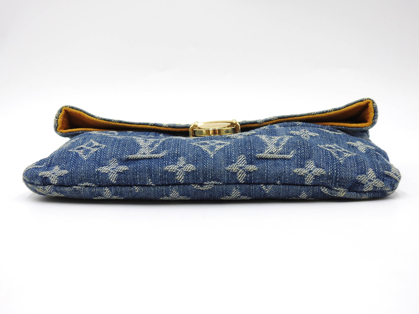 LOUIS VUITTON Monogram Denim Pochette Pratt Clutch Second Bag M95007