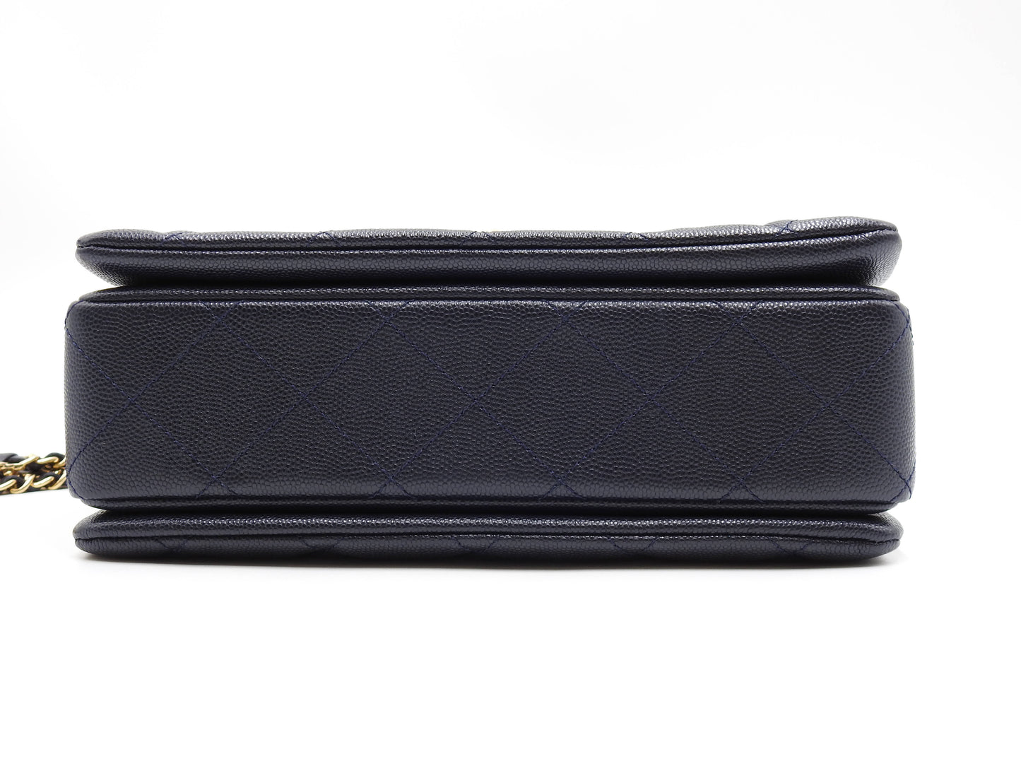 CHANEL Coco First Matelasse Flap Chain Shoulder Bag Caviarskin Navy AS3580