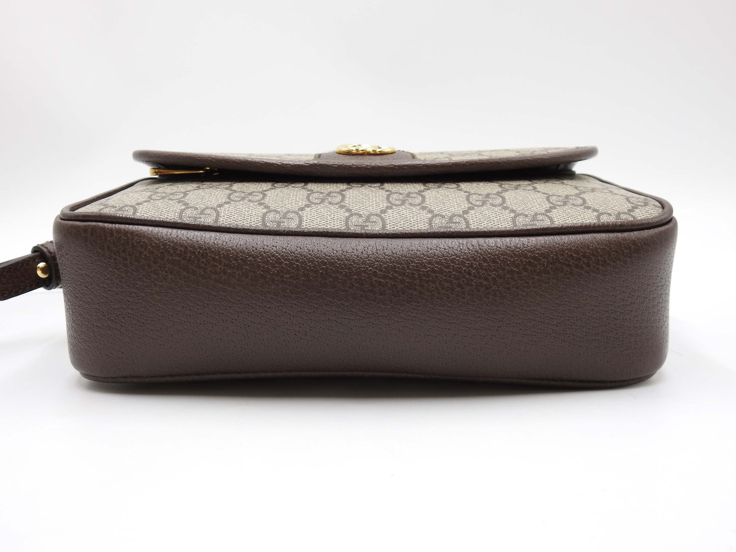 GUCCI GG Supreme Ophidia Web Messenger Shoulder Bag Beige Brown 722117