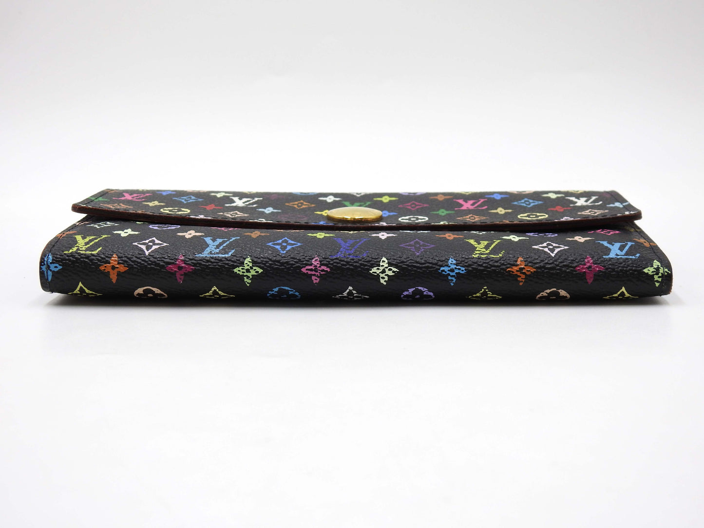 LOUIS VUITTON Monogram Multicolor Sarah Wallet Black Purple M60273