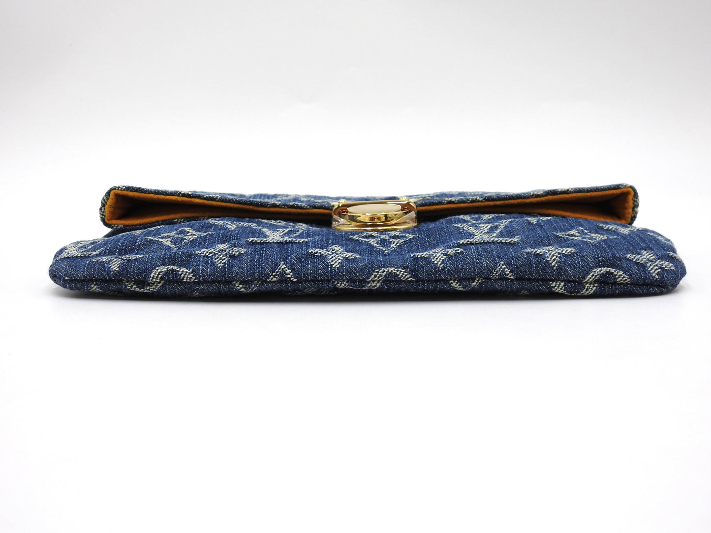 LOUIS VUITTON Monogram Denim Pochette Pratt Clutch Second Bag M95007