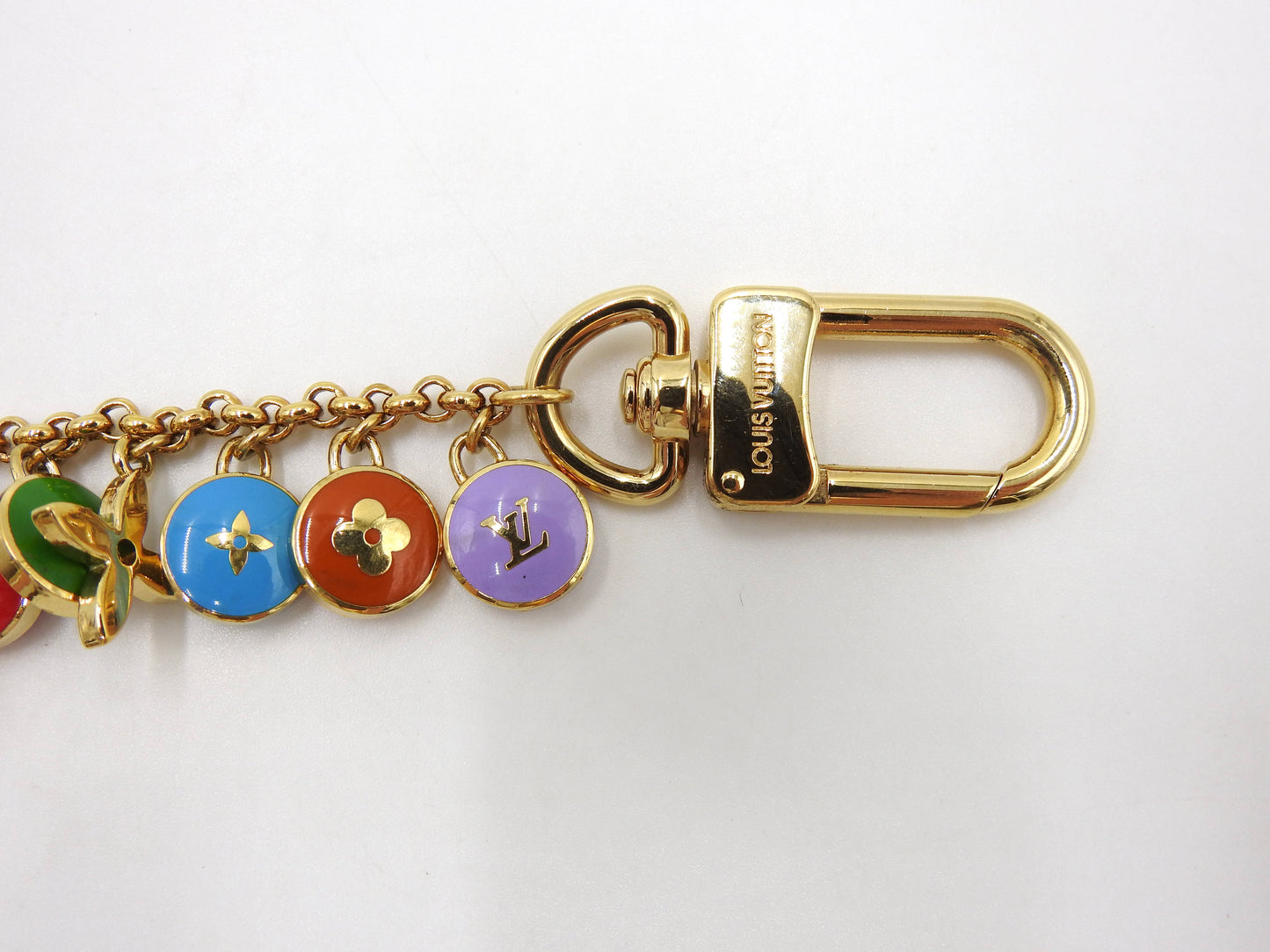 LOUIS VUITTON Porte Cles Chainne Pastille Bag Charm Key Holder GP M65380