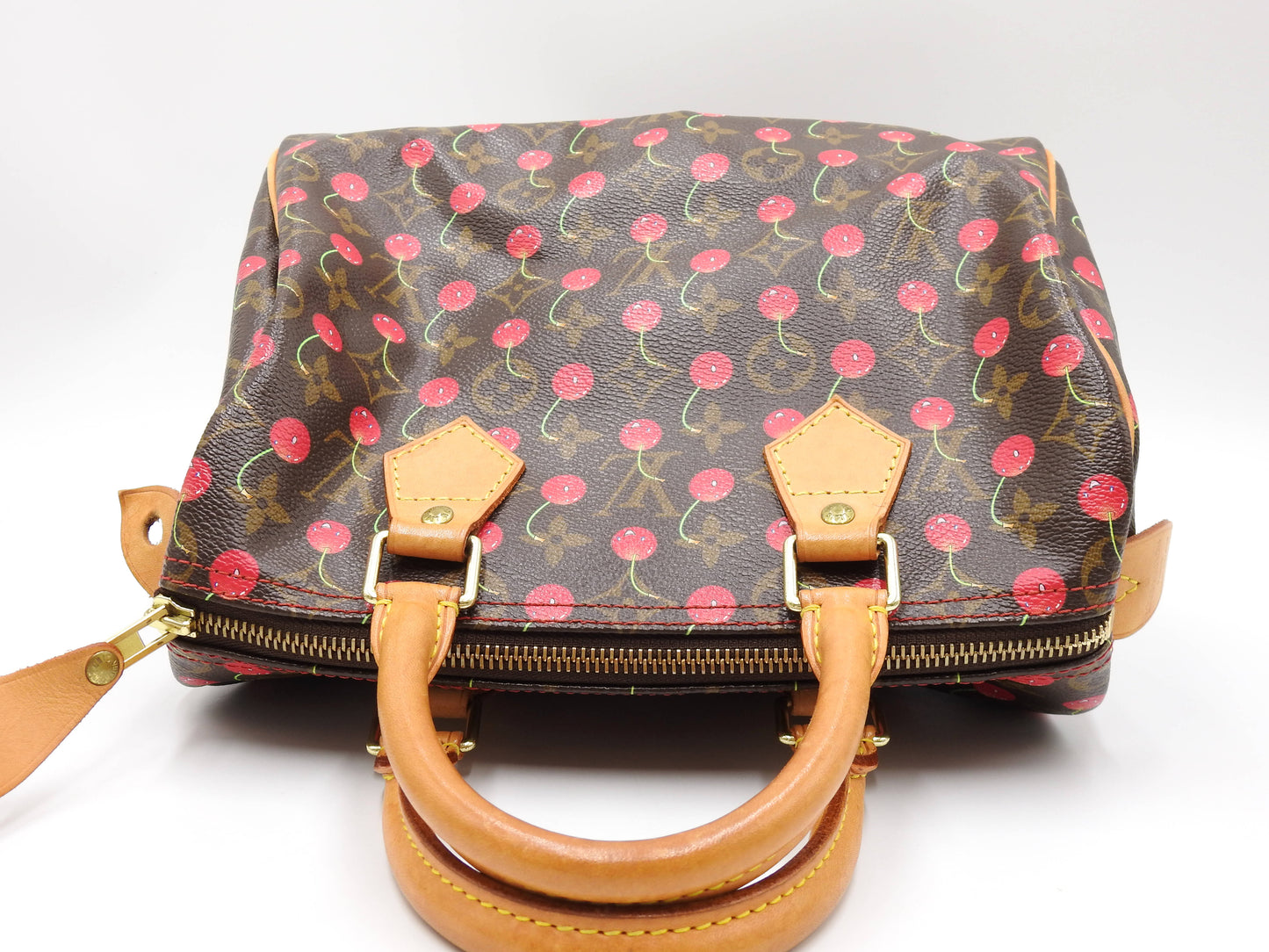 LOUIS VUITTON Monogram Cherry Speedy 25 Hand Bag Boston Bag Canvas M95009