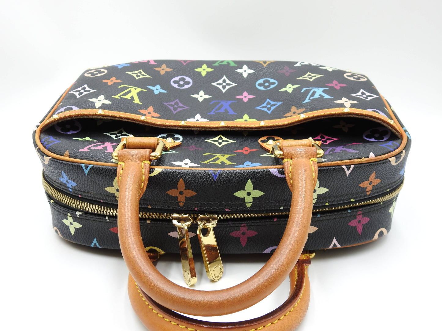LOUIS VUITTON Trouville Hand Bag Multicolor Noir Black M92662