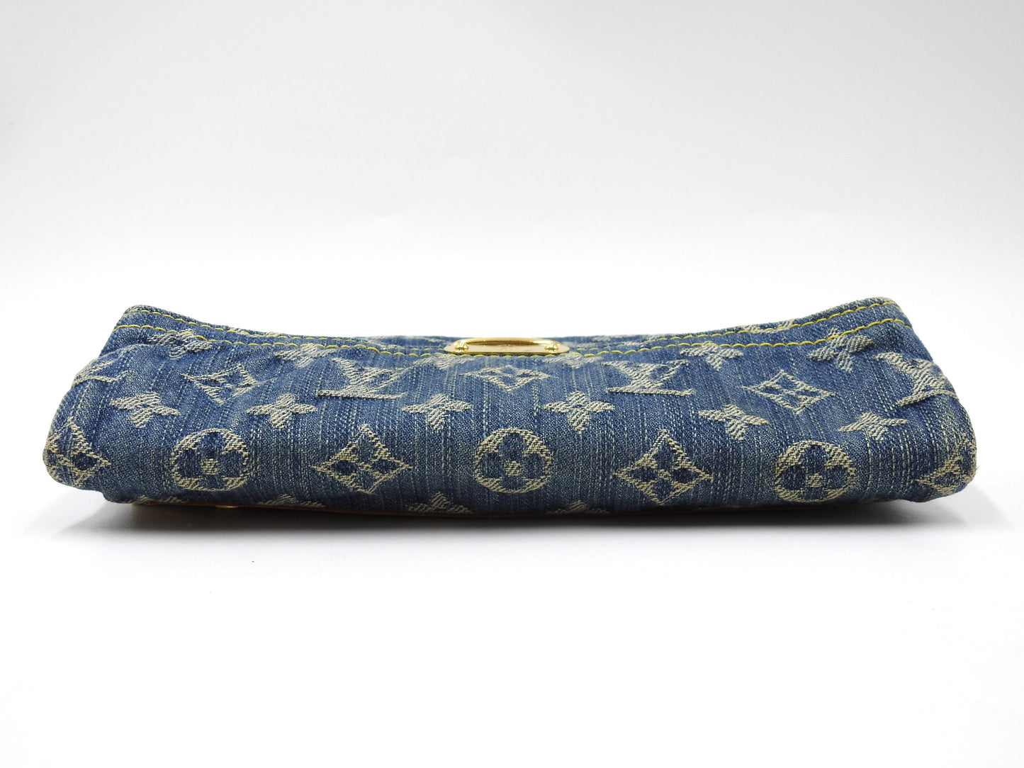 LOUIS VUITTON Monogram Denim Pochette Pratt Clutch Second Bag M95007