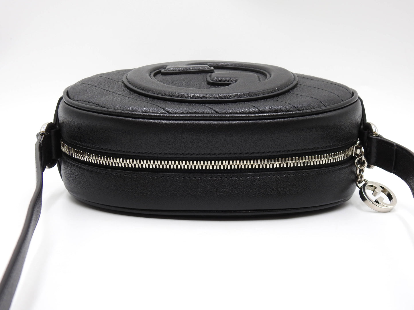 GUCCI Mini Blondie Interlocking G Crossbody Shoulder Bag Black 760175