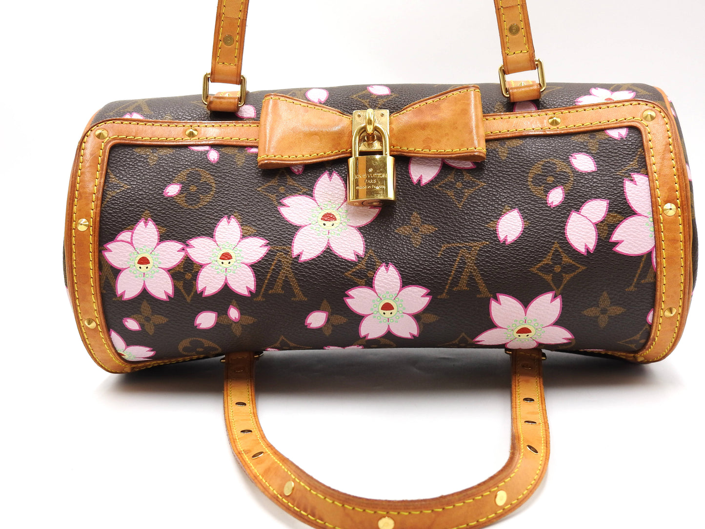 LOUIS VUITTON Papillon Shoulder Hand Bag Monogram Cherry Blossom M9209