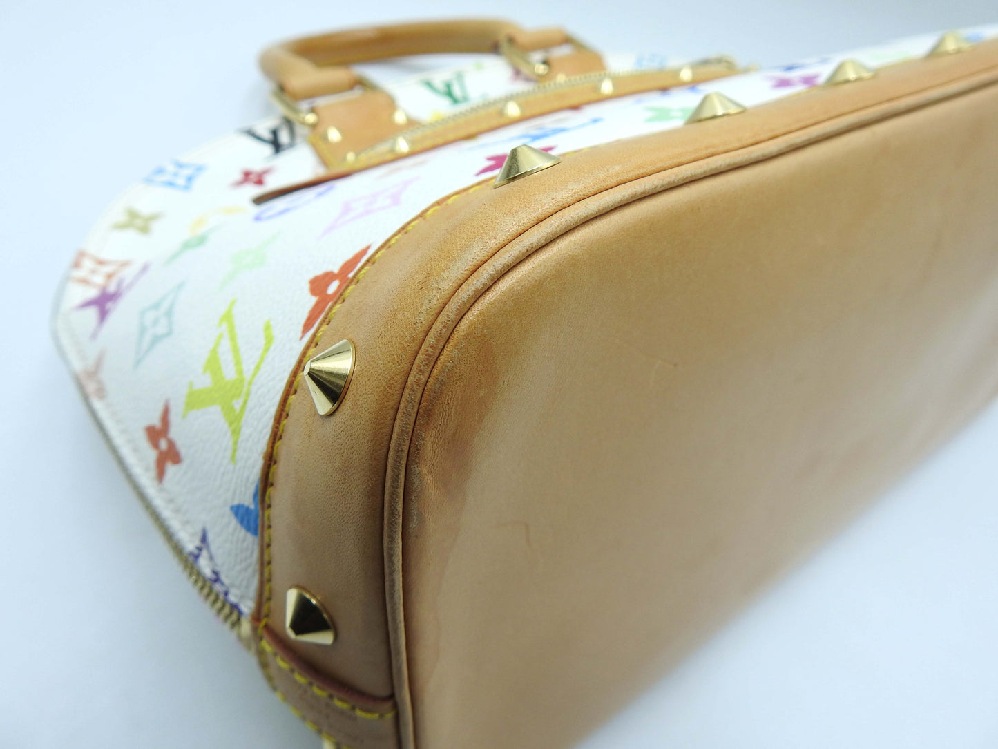 LOUIS VUITTON Alma Hand Bag Multicolor Bron White M92647