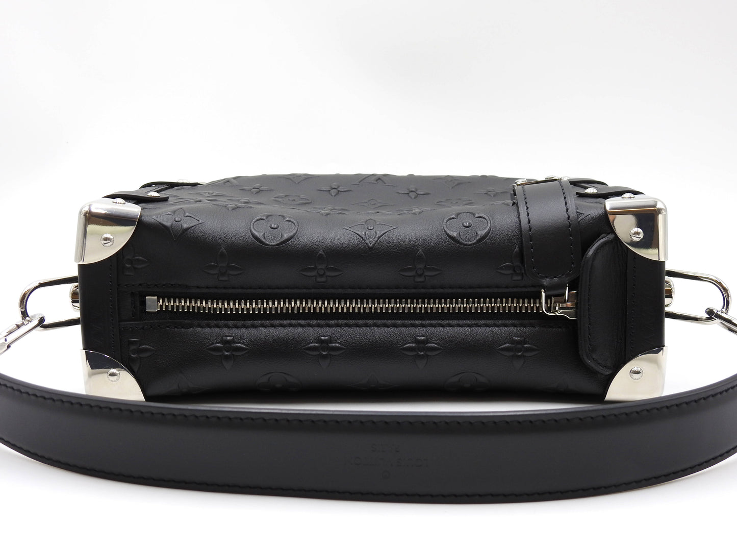 LOUIS VUITTON Monogram Seal Side Trunk 2way Shoulder Hand Bag Black M21709
