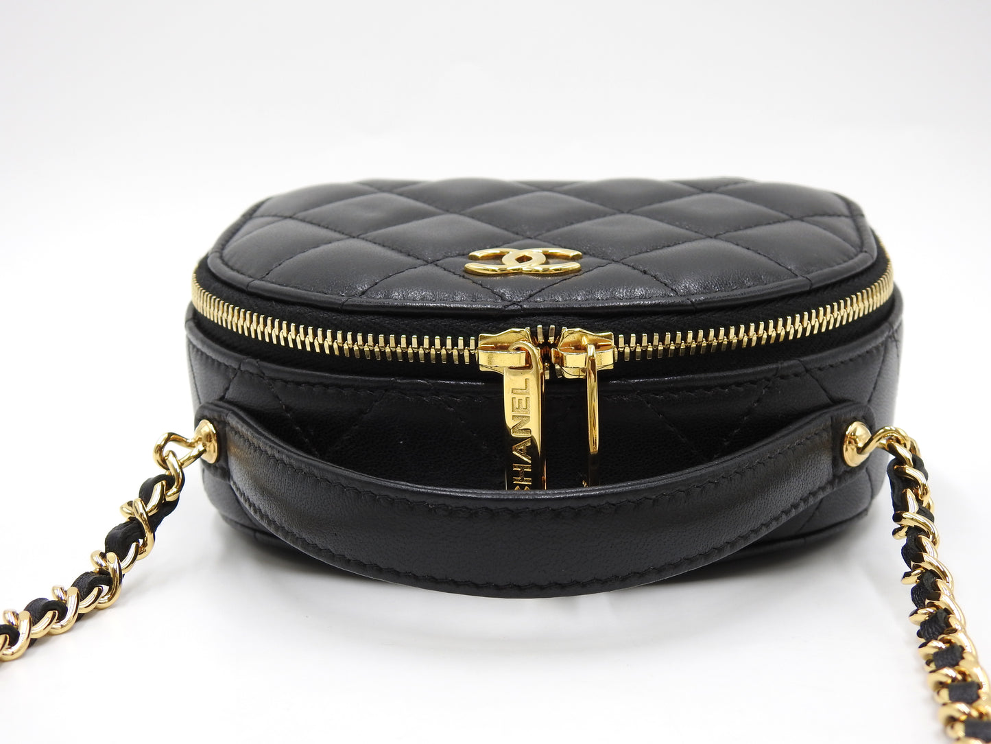 CHANEL Mini Chic Riviera Top Handle Vanity Shoulder Bag Lambskin AP3087