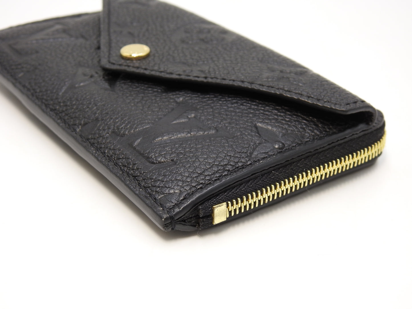 LOUIS VUITTON Monogram Empreinte Verso Coin Purse Card Holder Black M69421