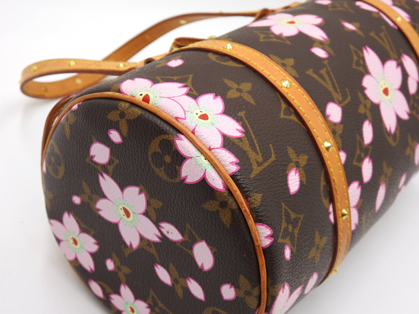 LOUIS VUITTON Papillon Shoulder Hand Bag Monogram Cherry Blossom M9209