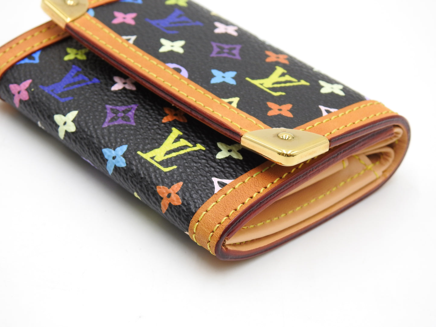 LOUIS VUITTON Monogram Multicolor Porte Monnaie Plat Coin Purse M92656