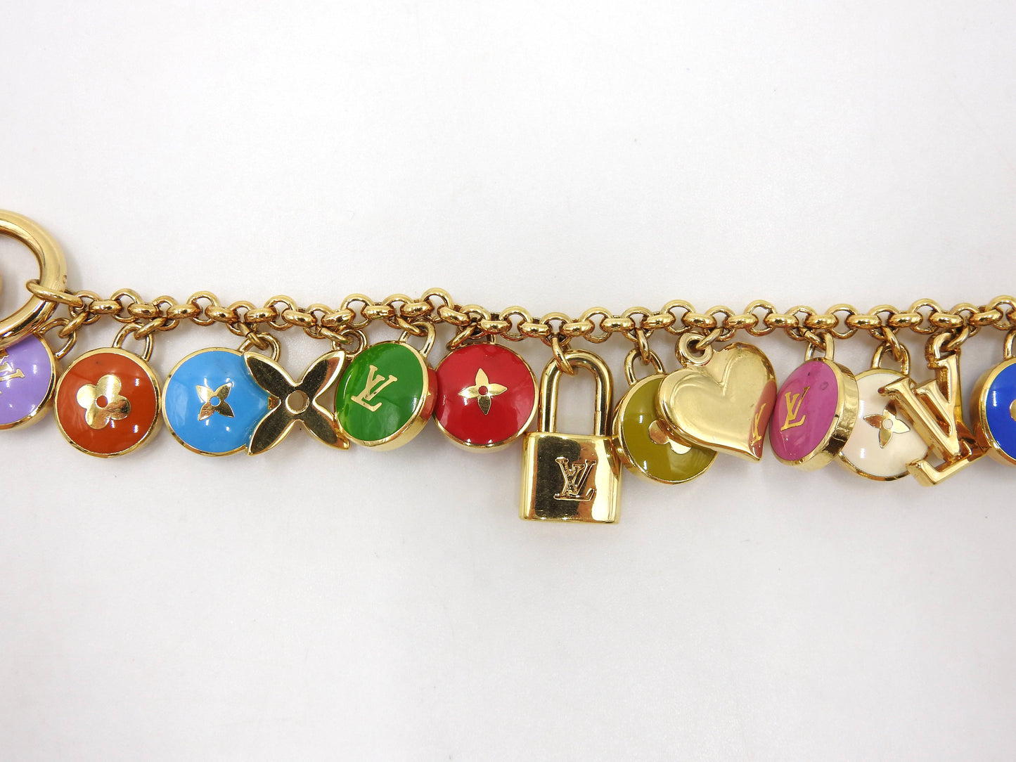 LOUIS VUITTON Porte Cles Chainne Pastille Bag Charm Key Holder GP M65380