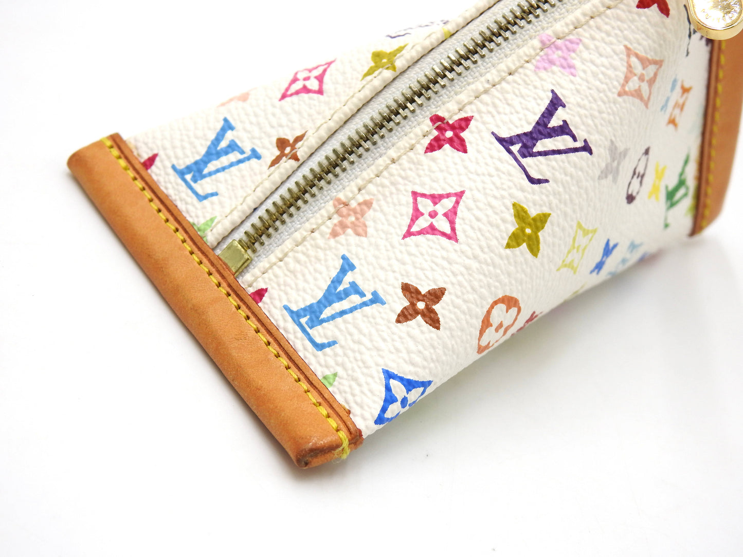 LOUIS VUITTON Monogram Multicolor Berlingo Coin Purse Case White M58029