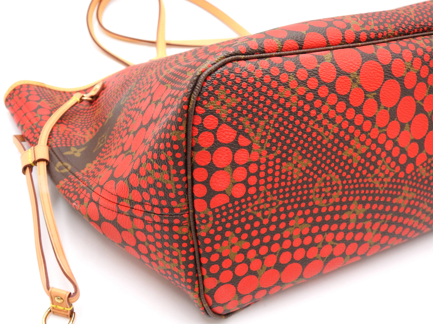 LOUIS VUITTON Monogram Wave Kusama Yayoi Neverfull MM Tote Bag Red M40686