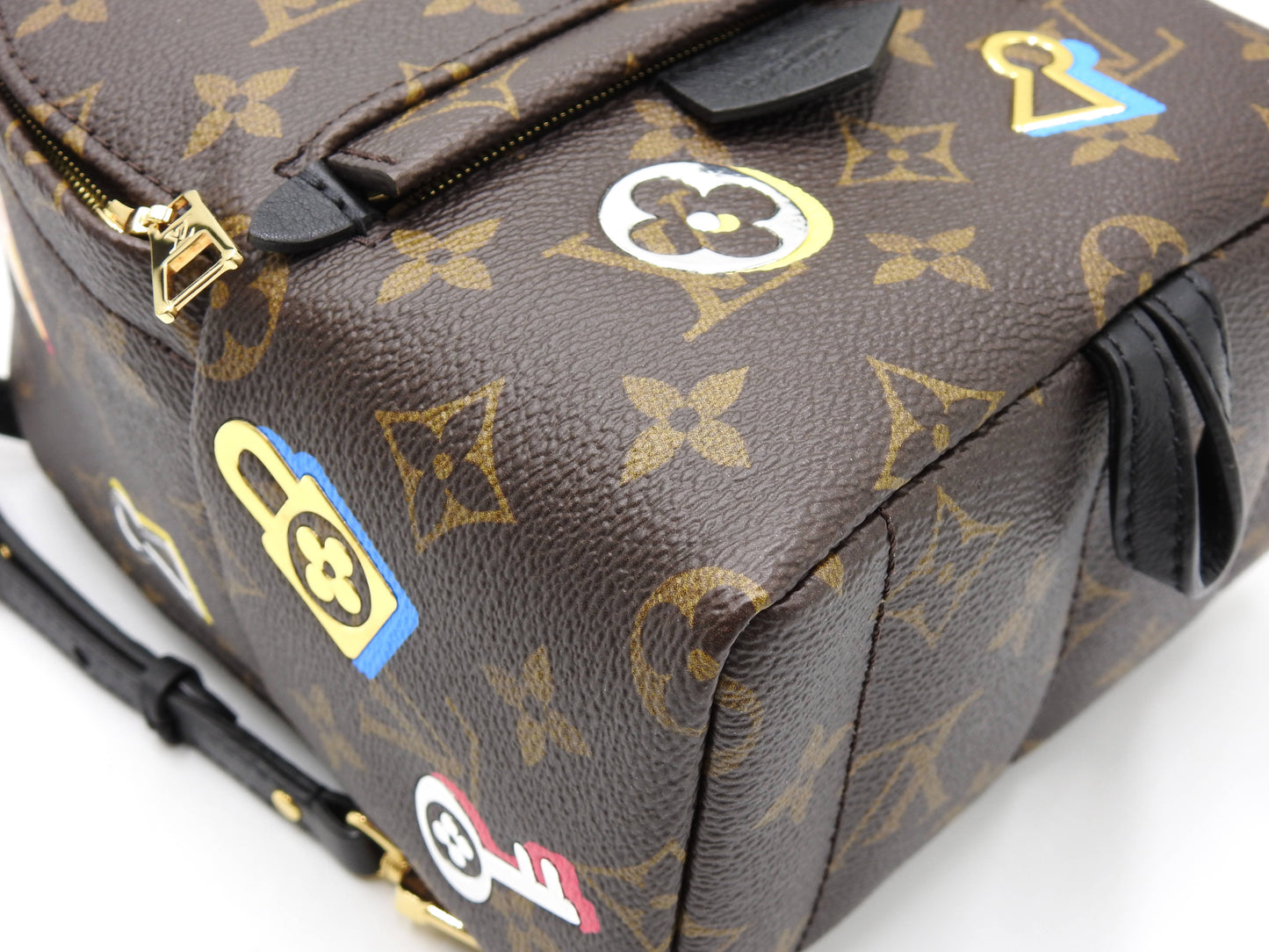 LOUIS VUITTON Love Lock Monogram Palm Springs Backpack Bag Mini M44367