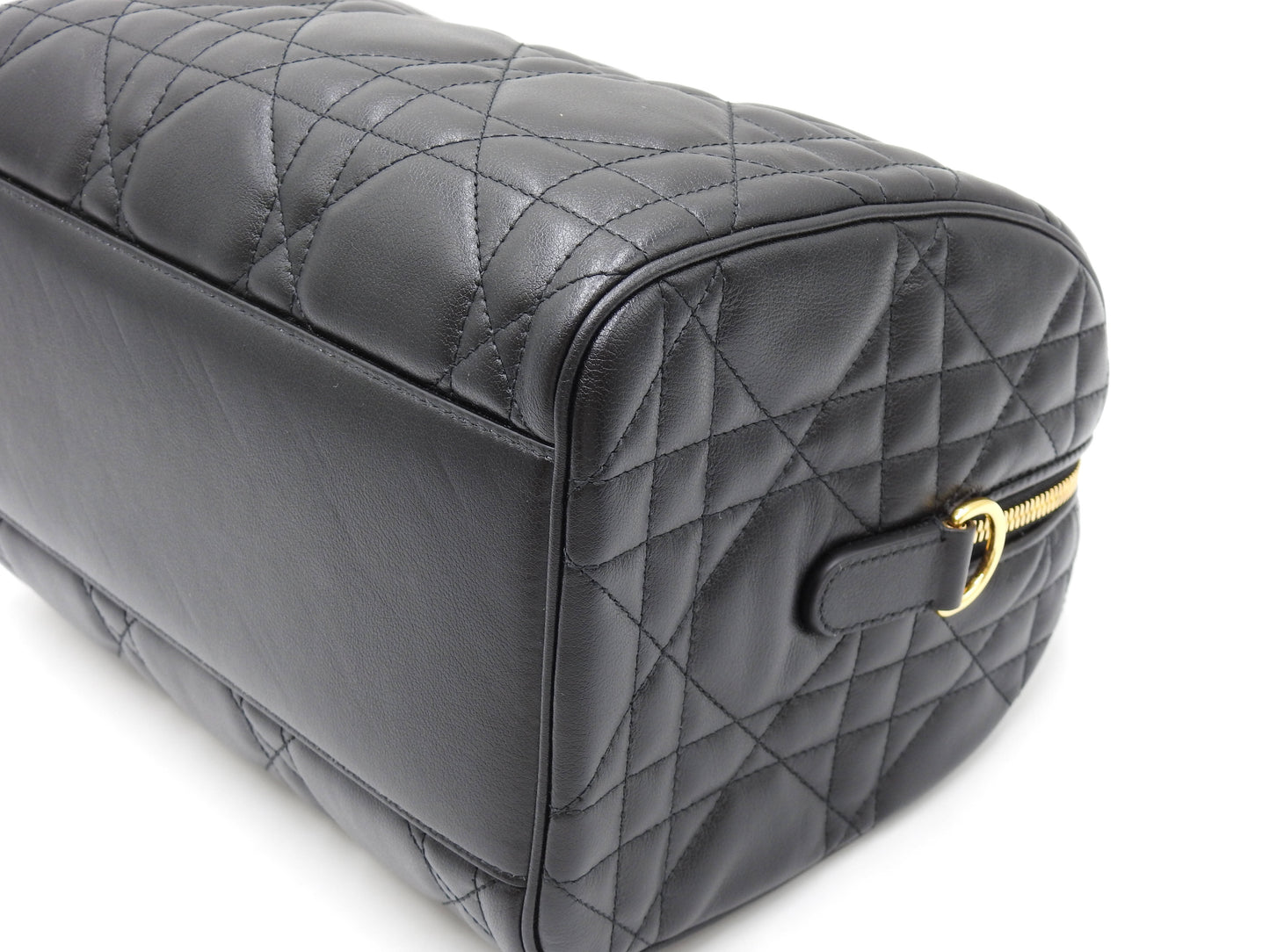 Christian Dior Canage Grove 25 Shoulder Hand Bag Lambskin Black M1365UBOL