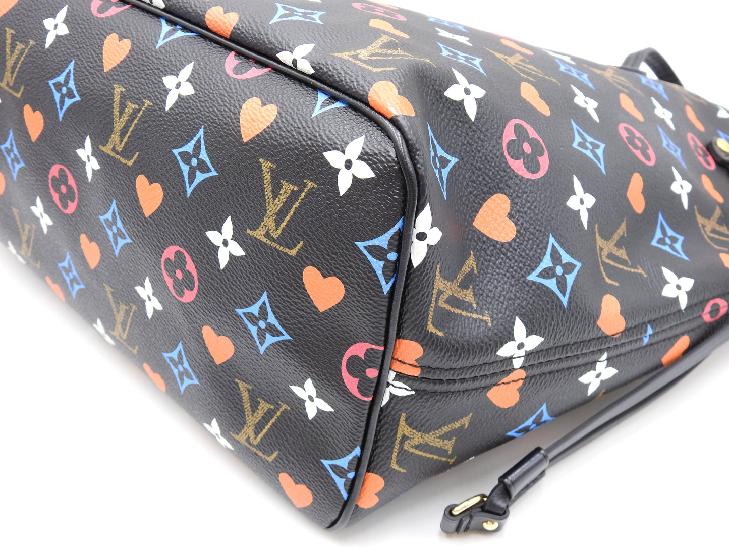 LOUIS VUITTON Game On Neverfull MM Shoulder Tote Bag Black M57483