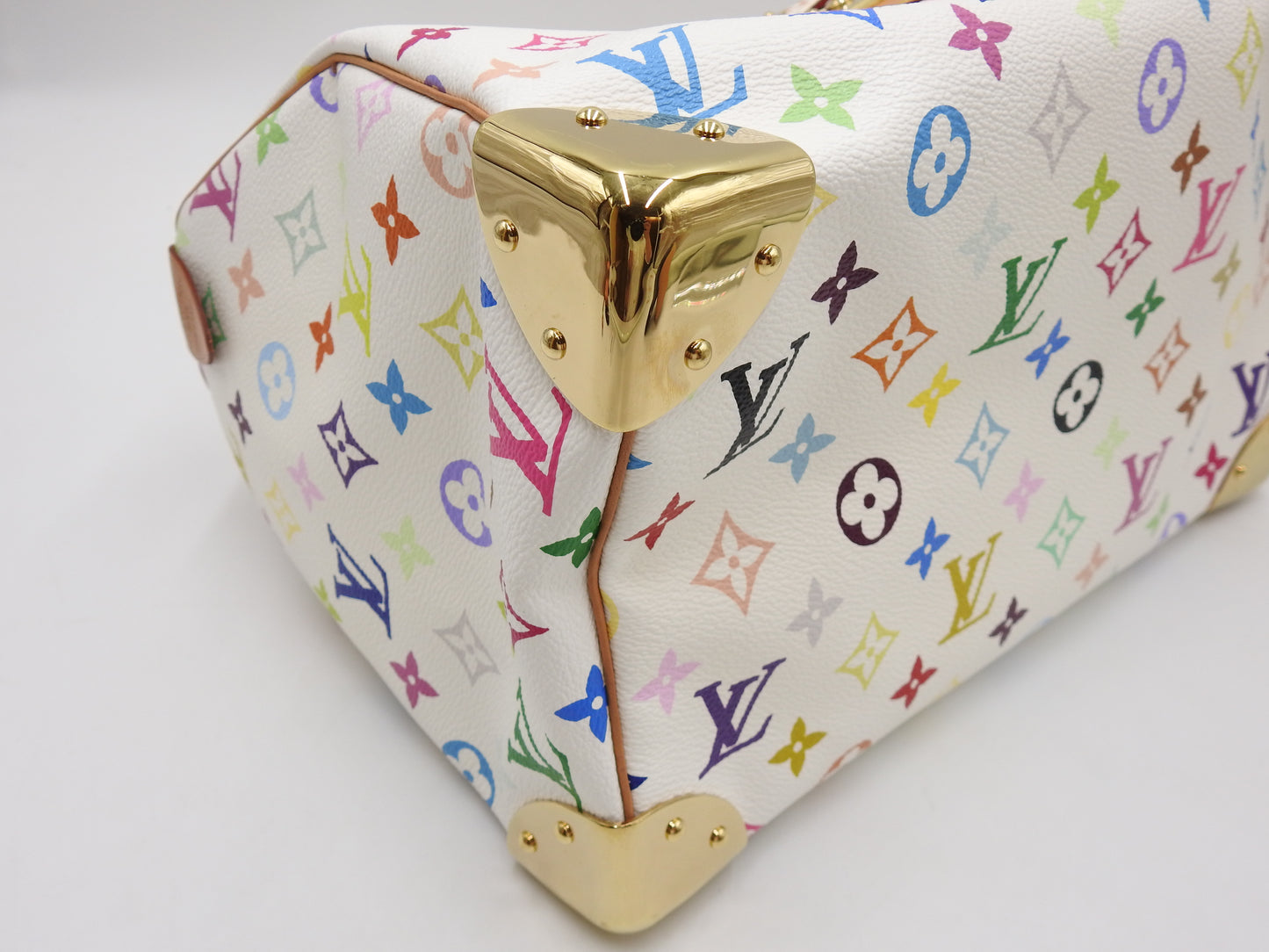 LOUIS VUITTON Speedy 30 Boston Hand Bag Multicolor Bron White M92643