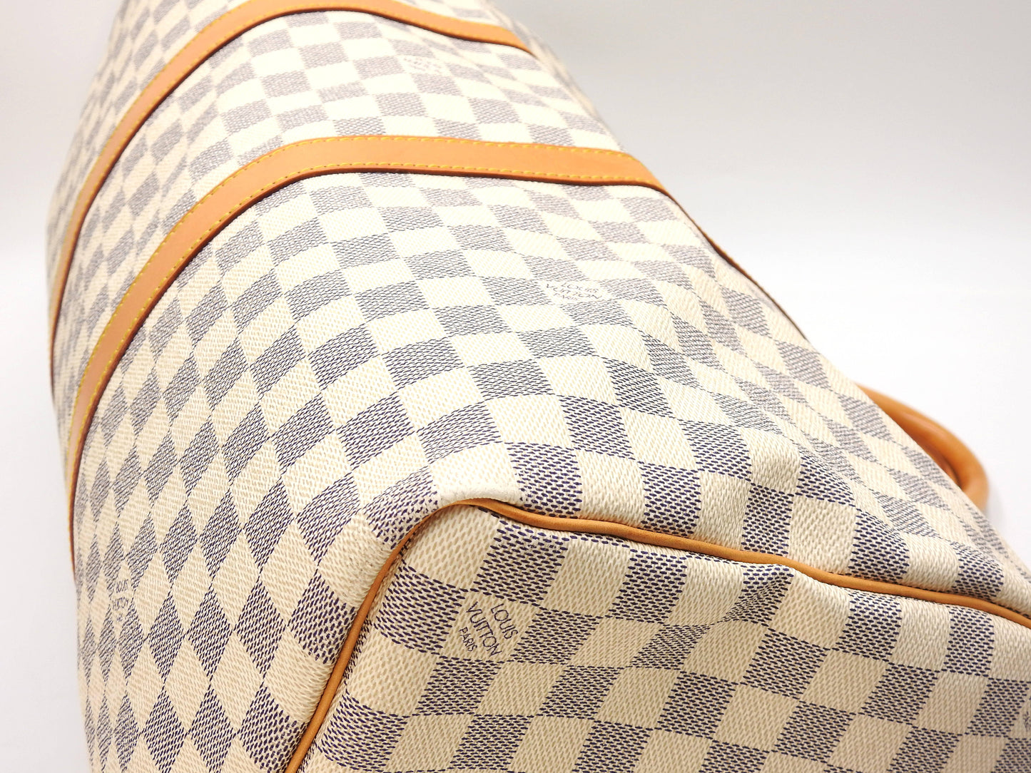LOUIS VUITTON Damier Azur Keepall 50 Boston Bag Travel Bag N41430