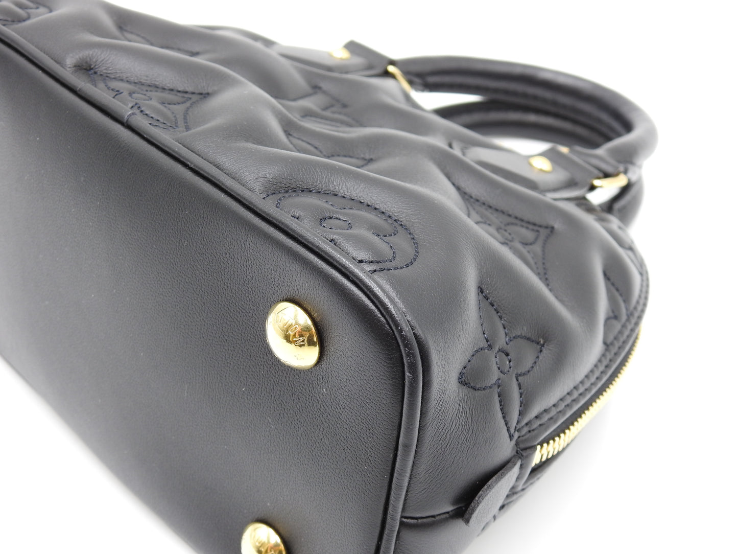 LOUIS VUITTON Alma BB 2way Shoulder Hand Bag Bubblegram Black M59793