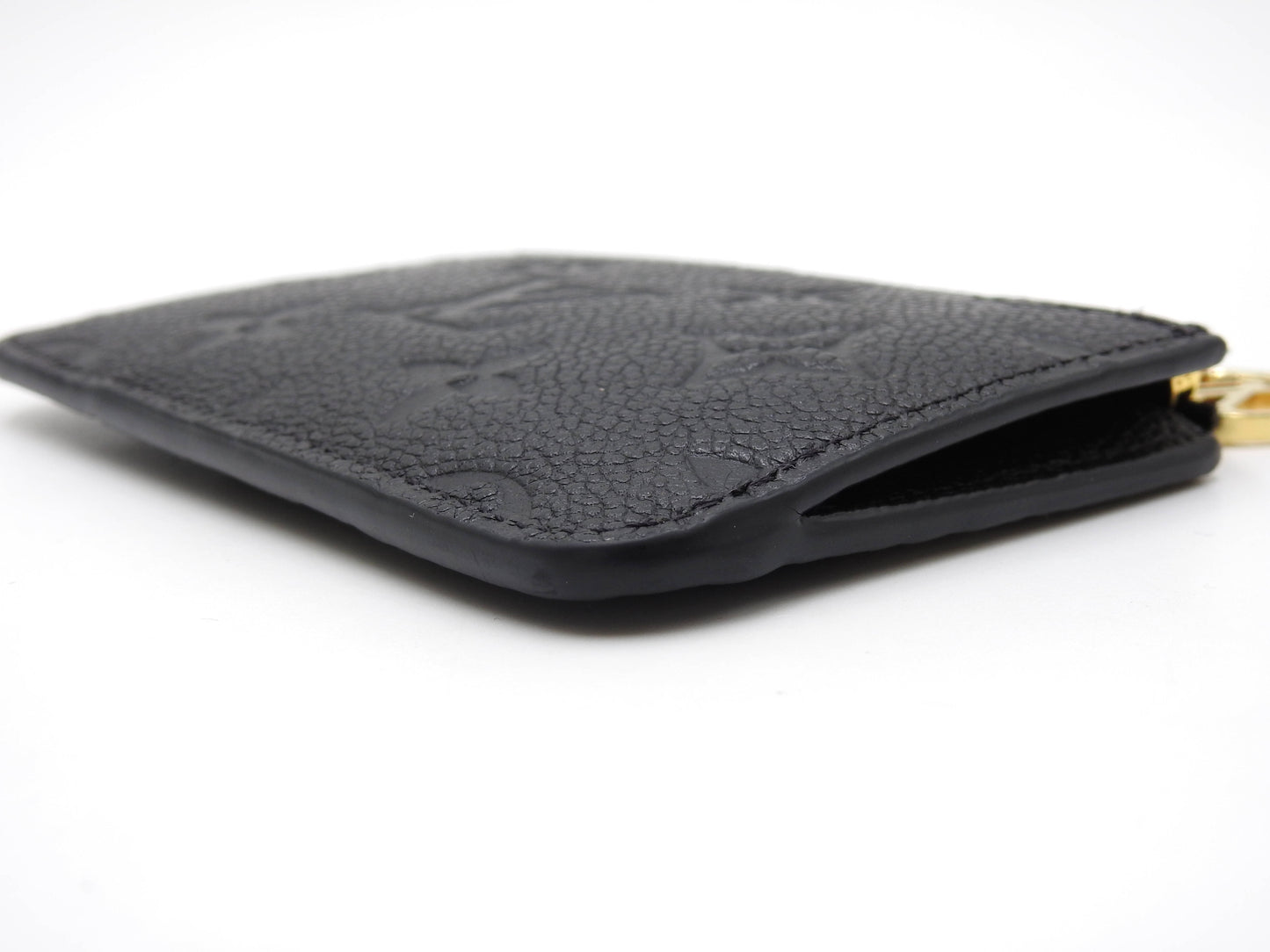 LOUIS VUITTON Monogram Empreinte Romy Card Case Holder Black M81883