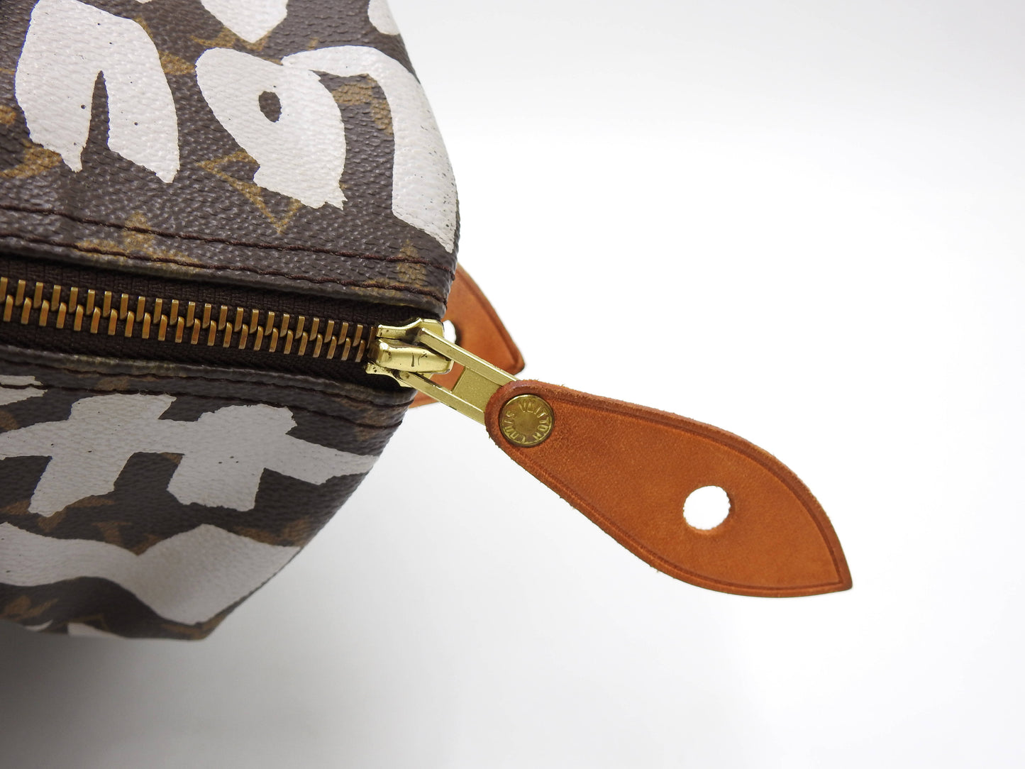 LOUIS VUITTON Monogram Graffiti Speedy 30 Hand Bag Boston Bag White M92195