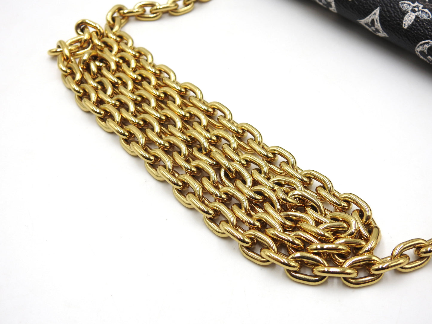 LOUIS VUITTON Monogram Catogram Portefeuil Twist Chain Wallet Bag M63888