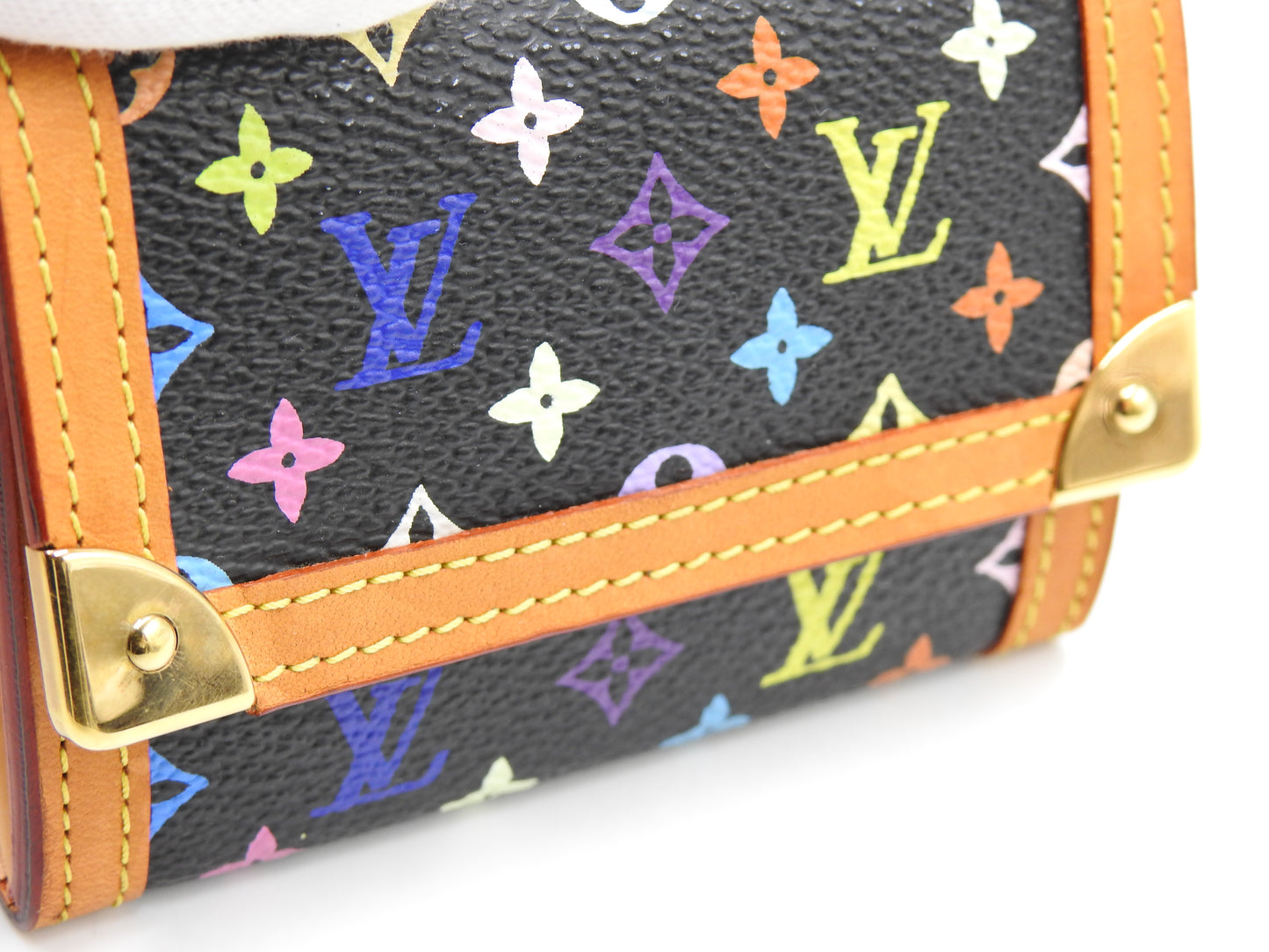 LOUIS VUITTON Monogram Multicolor Porte Monnaie Plat Coin Purse M92656