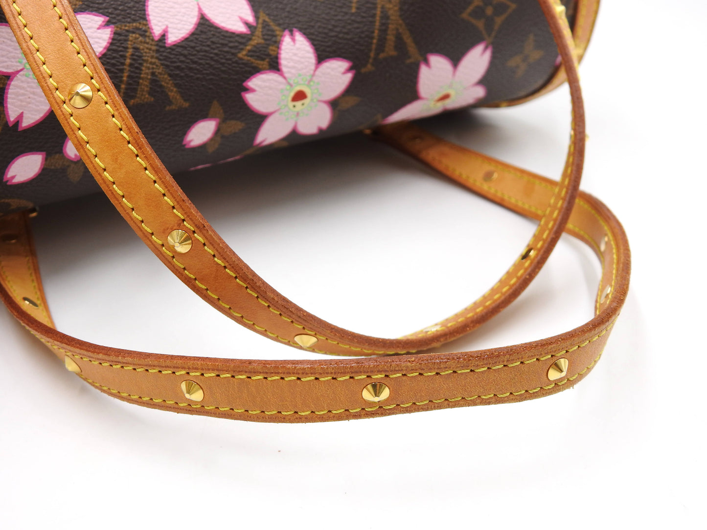 LOUIS VUITTON Papillon Shoulder Hand Bag Monogram Cherry Blossom M9209