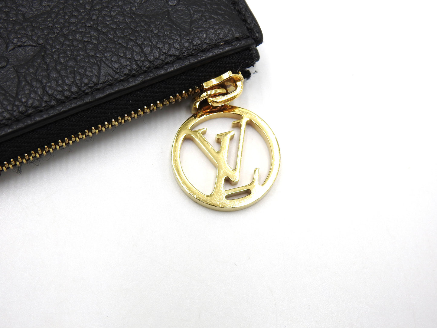 LOUIS VUITTON Monogram Empreinte Romy Card Case Holder Black M81883