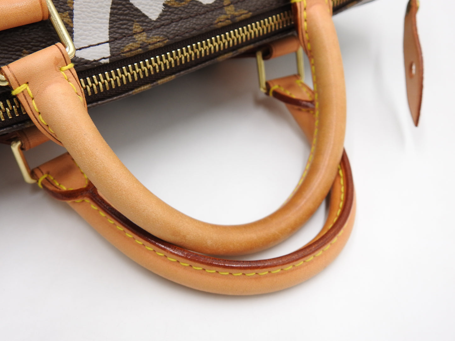 LOUIS VUITTON Monogram Graffiti Speedy 30 Hand Bag Boston Bag White M92195