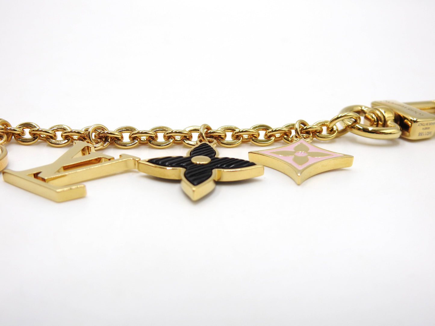 LOUIS VUITTON Spring Street Chain Bag Charm Key Holder Gold M01188