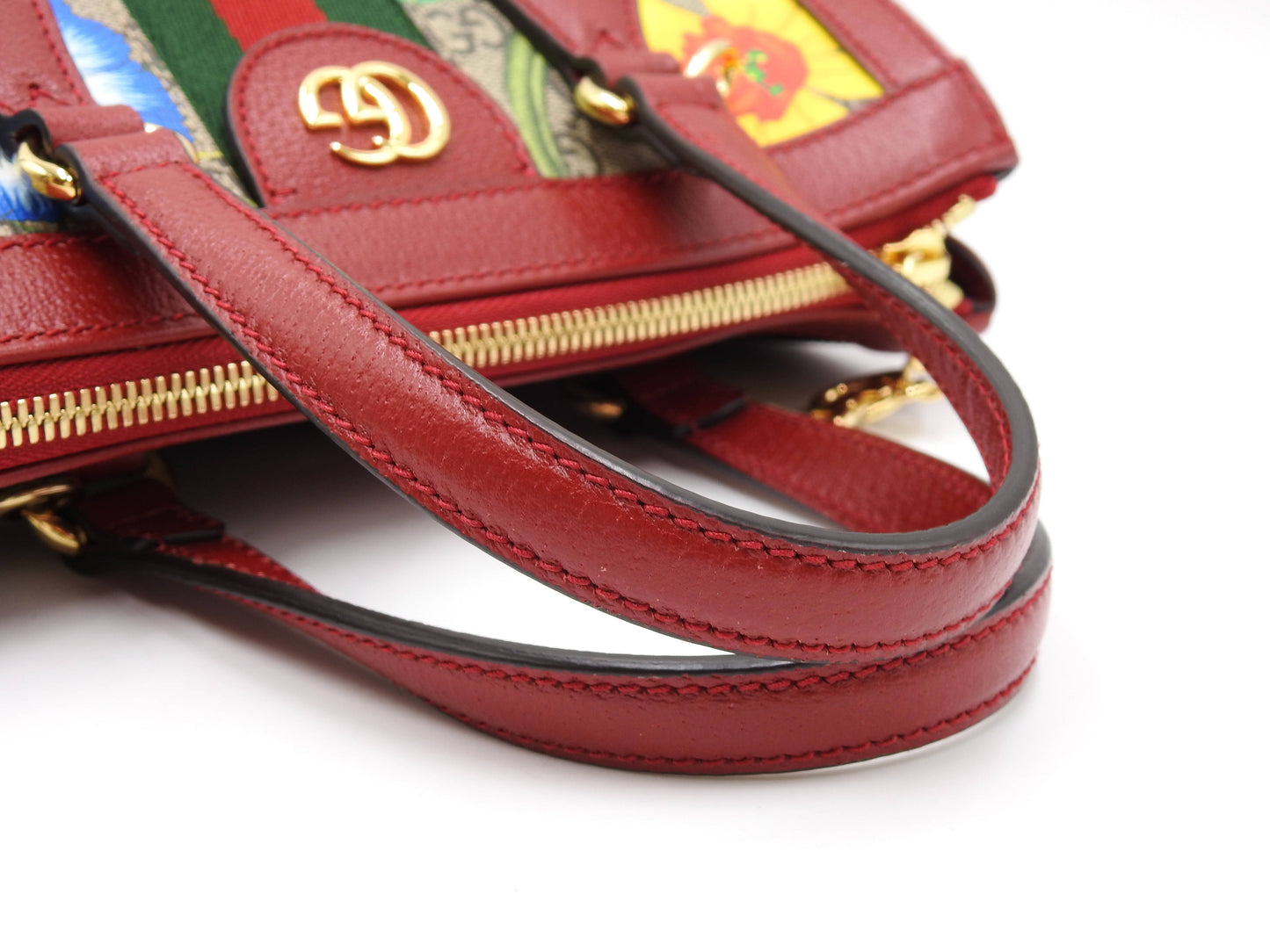 GUCCI GG Flora Supreme Ophidia Shoulder Tote Bag Beige Red 547551