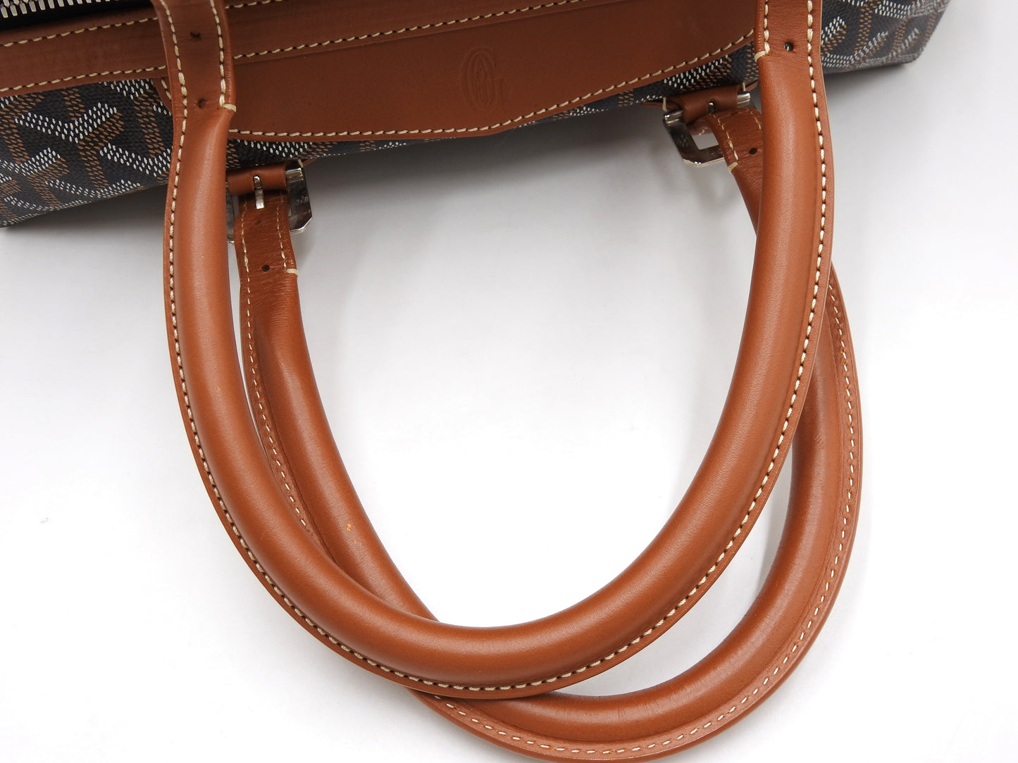 GOYARD Goyardine Boeing 30 2way Shoulder Hand Bag PVC Leather Black Brown