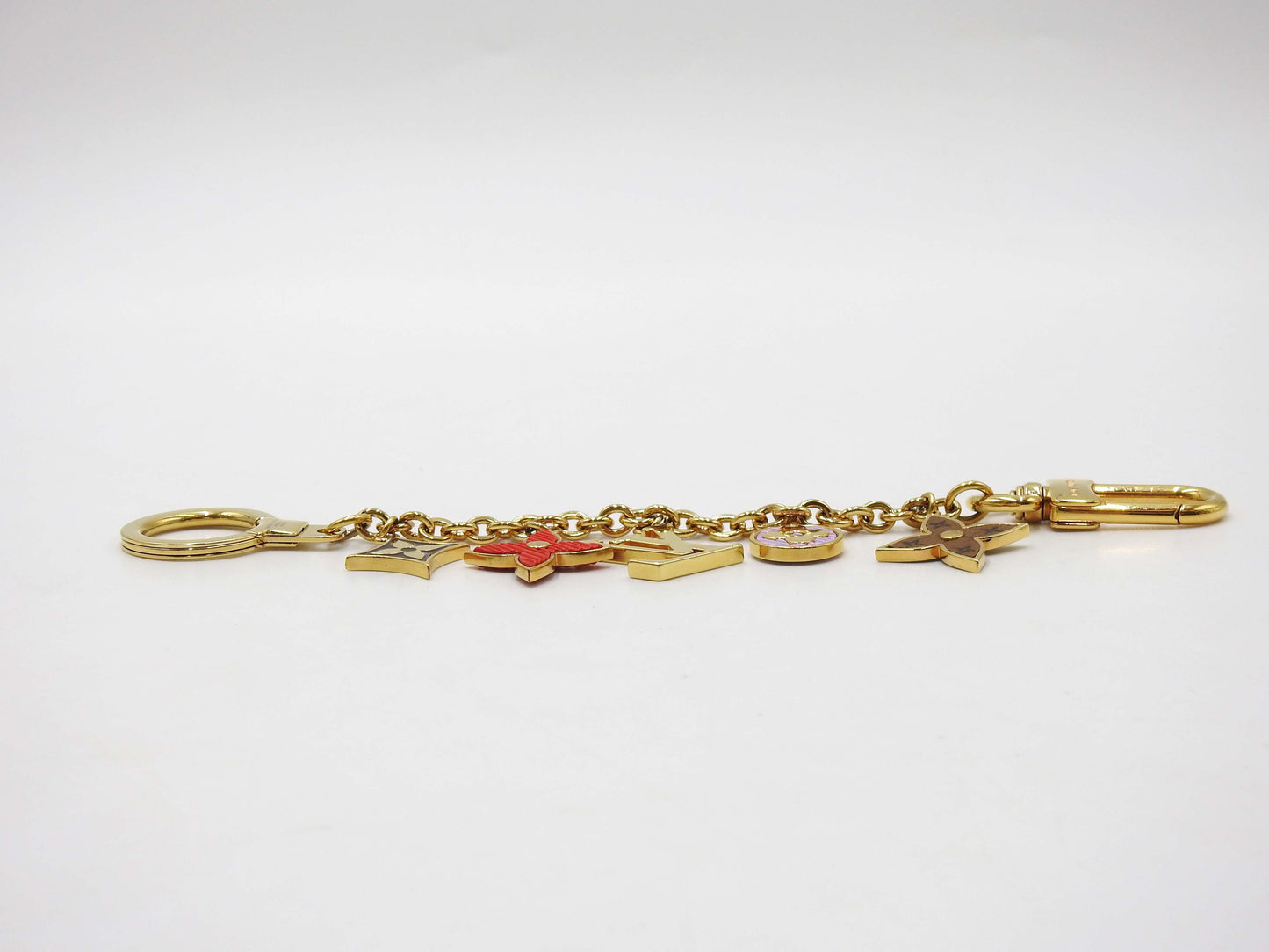 LOUIS VUITTON Spring Street Chain Bag Charm Key Holder GP Gold M0054