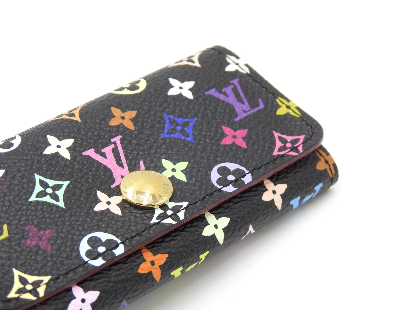 LOUIS VUITTON Multicles 4 Ring Key Holder Monogram Multicolor Black M93732
