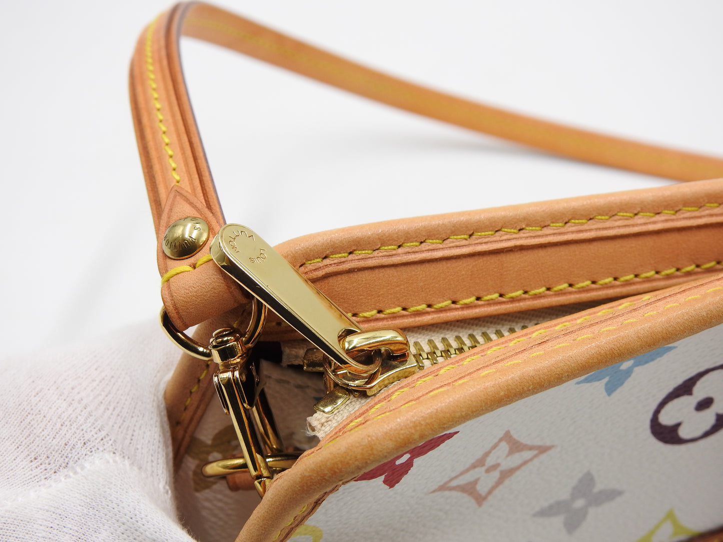 LOUIS VUITTON Shirley Shoulder Bag Monogram Multicolor Bron White M40049