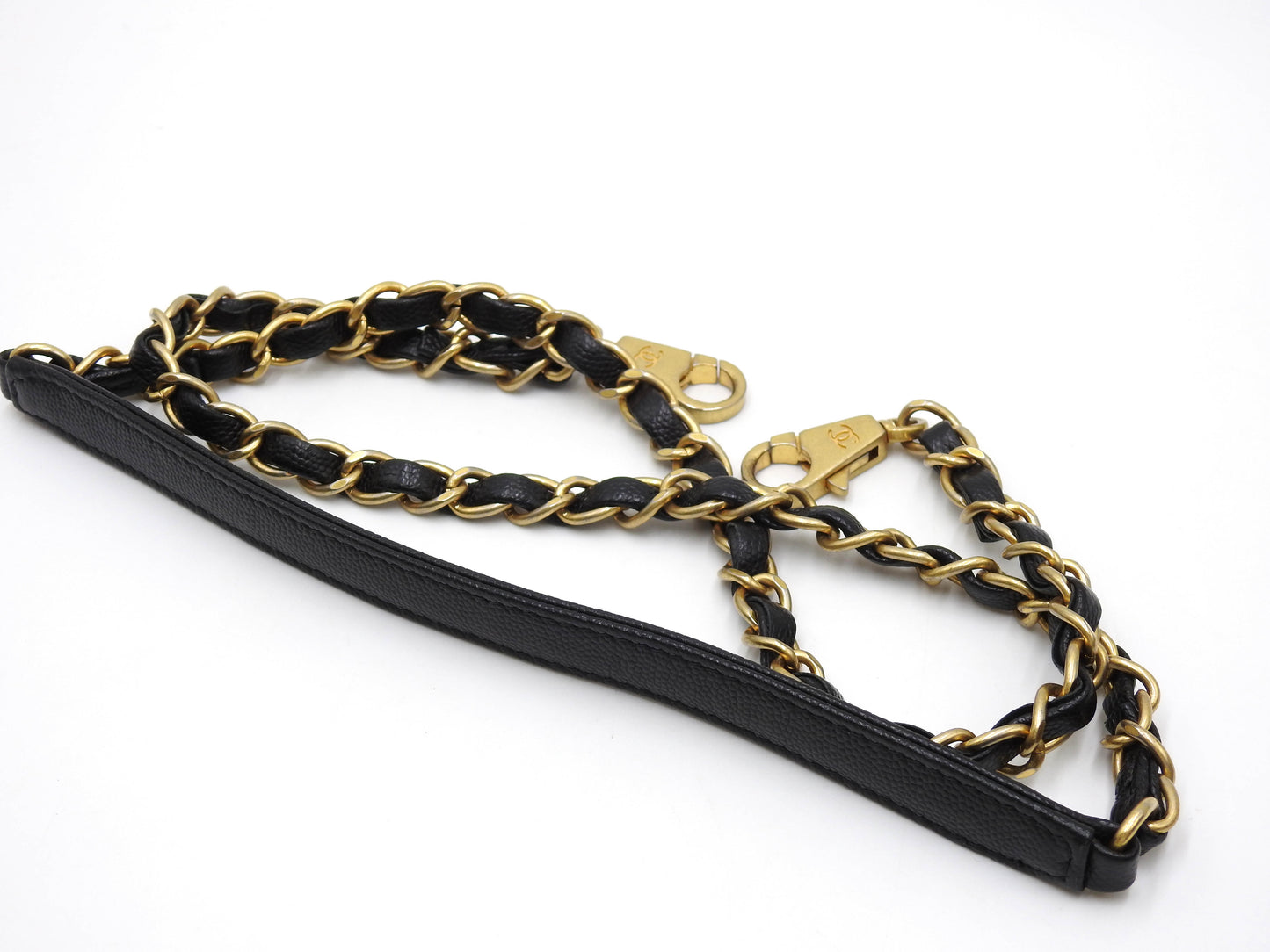 CHANEL CC Matelasse Coco Handle Hand Shoulder Bag Caviarskin Black A92991