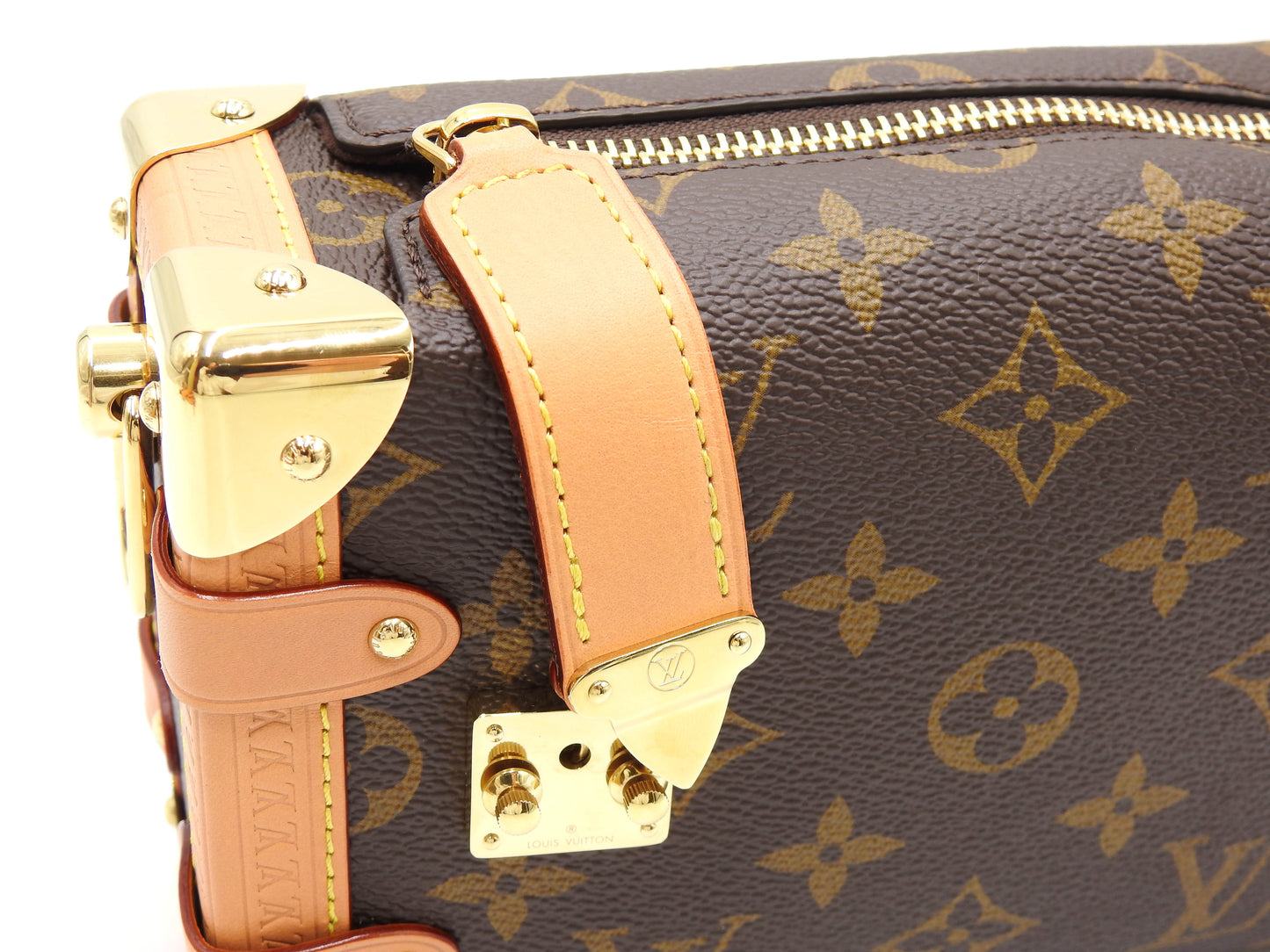 LOUIS VUITTON Monogram Side Trunk PM 2way Shoulder Hand Bag Leather M46815