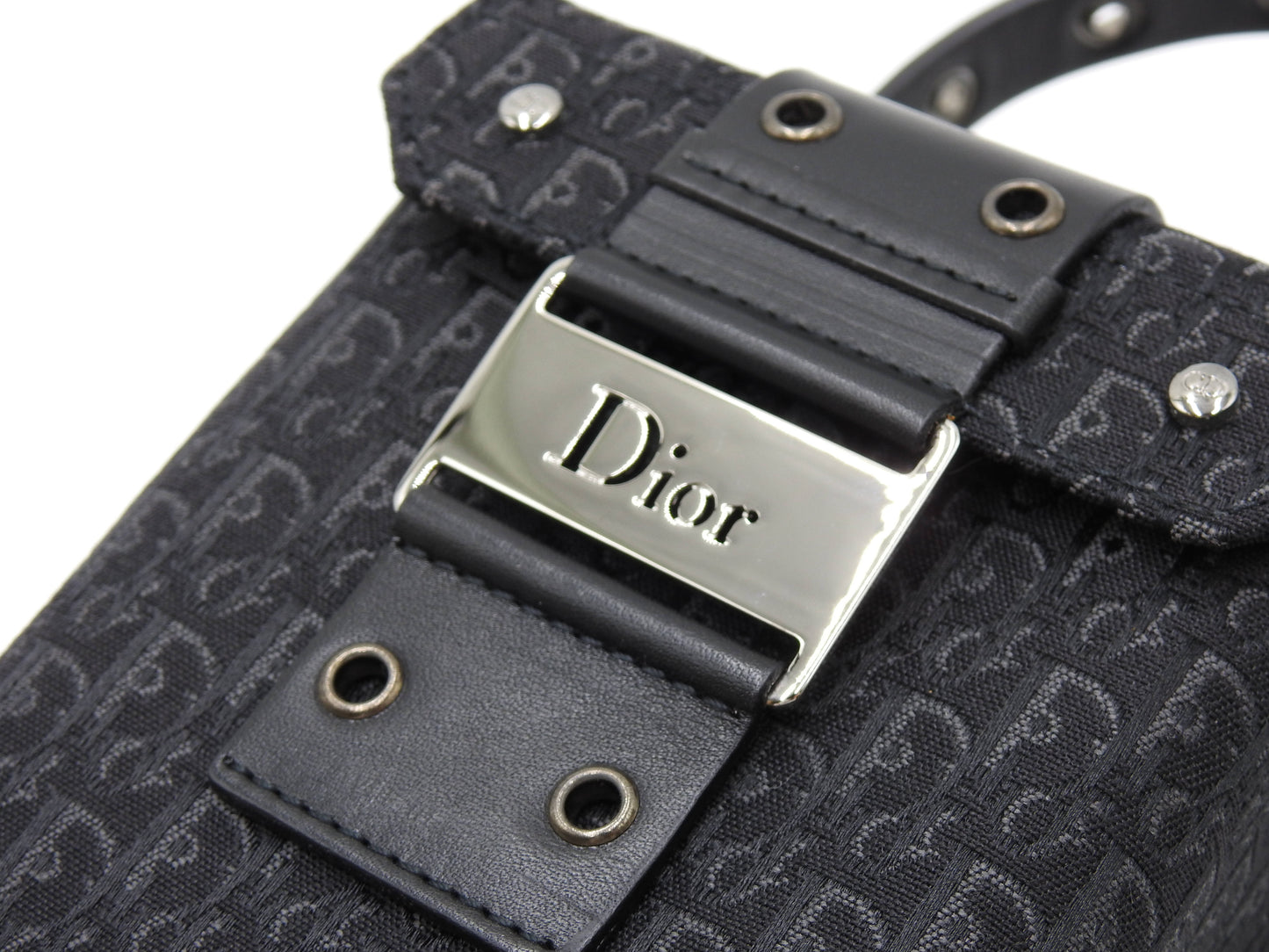 Christian Dior Trotter Street Chic Top Handle Small Vanity Bag Black
