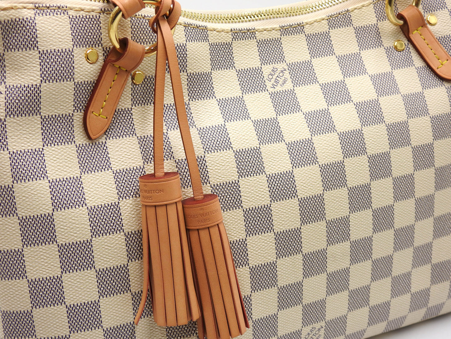 LOUIS VUITTON Lymington Tote Bag Shoulder Bag Damier Azur Tassel N40022
