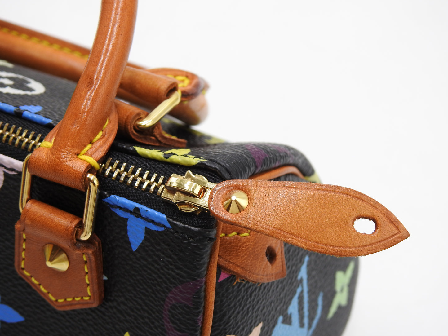 LOUIS VUITTON Monogram Mini Speedy Hand Bag Multicolor Noir Black M92644