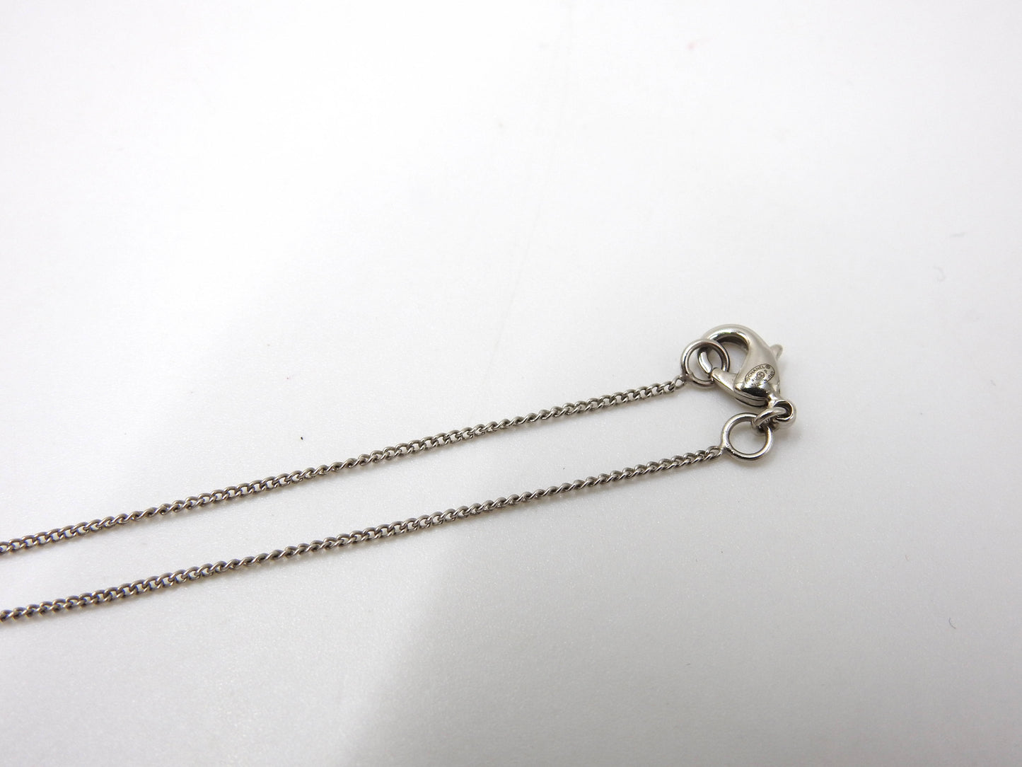 CHANEL CC Rhinestone Pendant Necklace SV Silver B12P