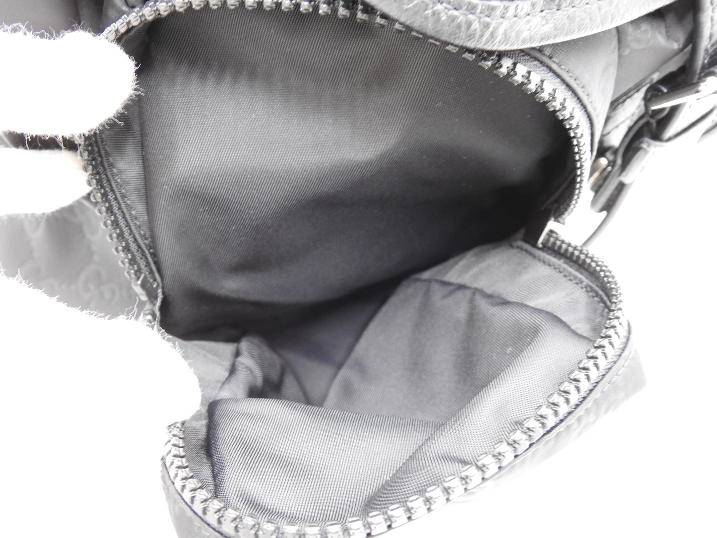 GUCCI GG Nylon Leather Backpack Bag Black 510343 Outlet