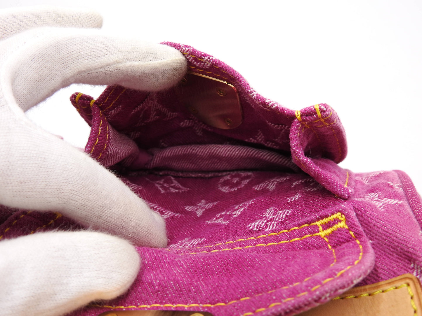 LOUIS VUITTON Monogram Denim Neo Speedy Boston Hand Bag Pink M95214
